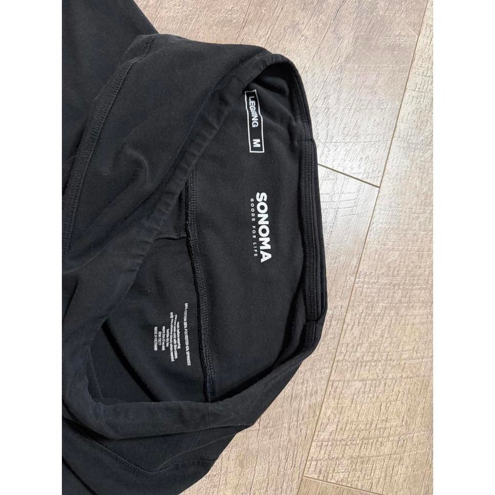 Sonoma Women's Leggings Bundle Black Olive Green Cotton Blend Size Medium - Picture 4 of 11